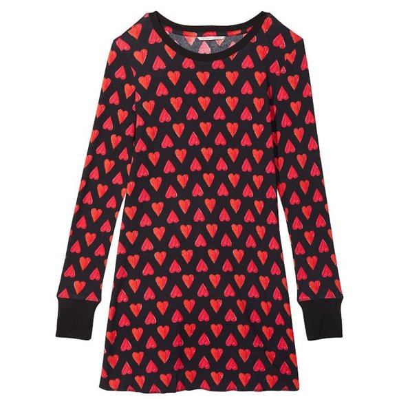 Hearts ❤️ VS XL Thermal Sleepshirt Black Heart Perfect for Valentine’s Day NWT - Picture 12 of 15